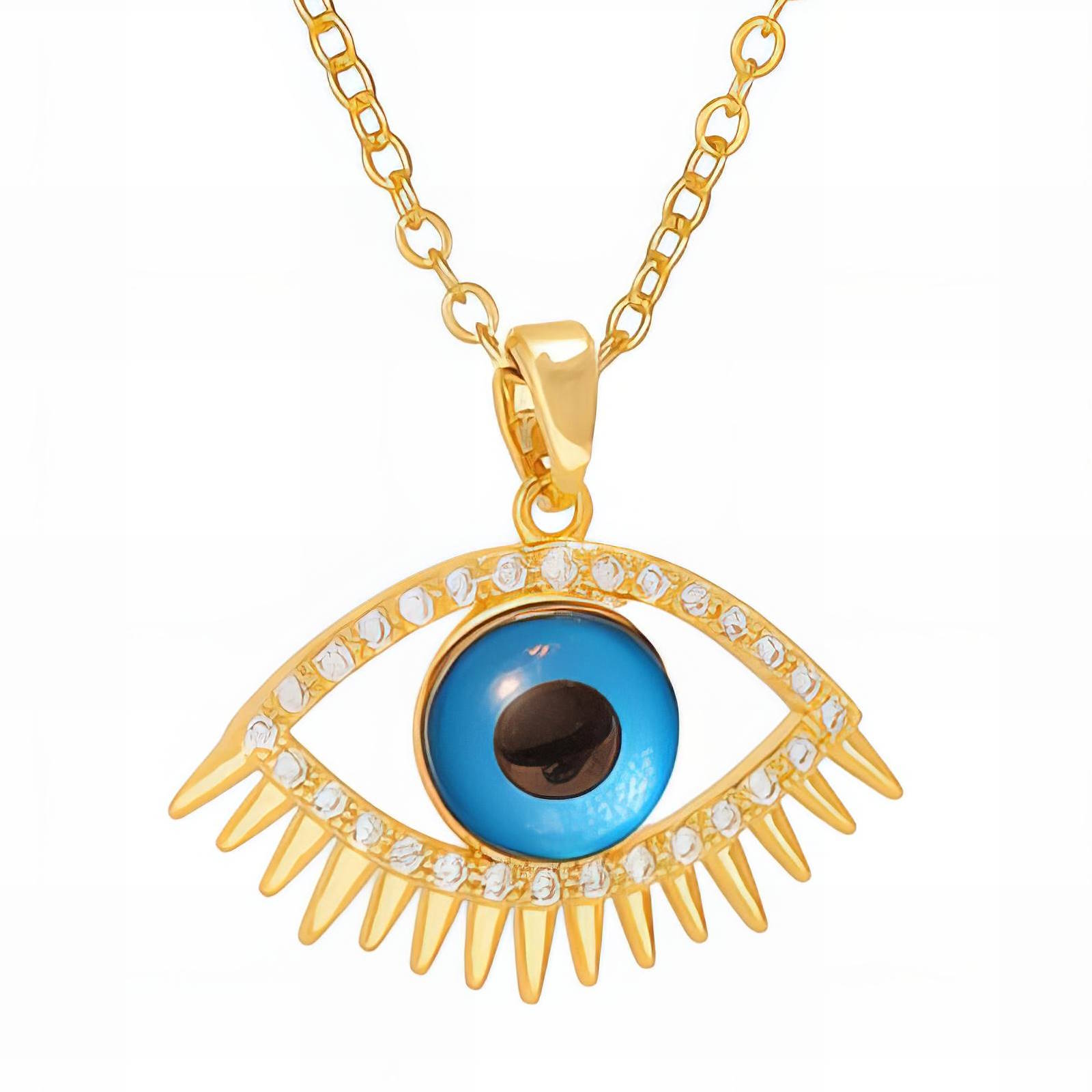89420-0.jpg "Evil Eye" VERIŽICA, 18K Gold Plated Steel - slika 1