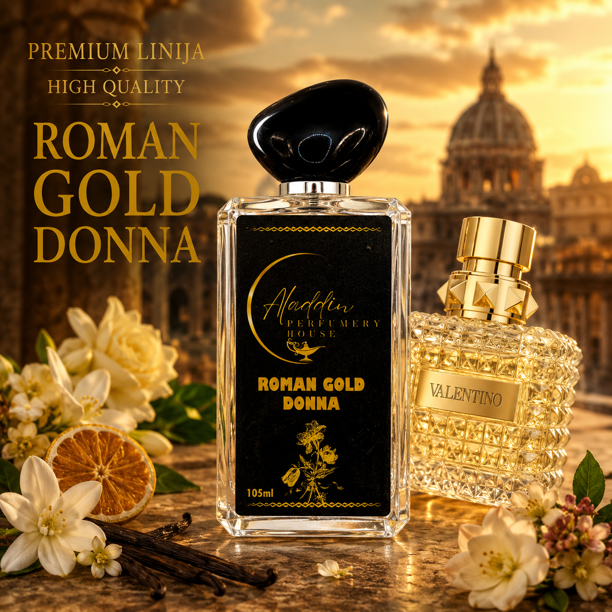 Roman Gold Donna inspired by Born in Roma the Gold Donna Valentino_aladdin_perfumery_house Roman Gold Donna inspired by Born in Roma the Gold Donna Valentino - slika 1