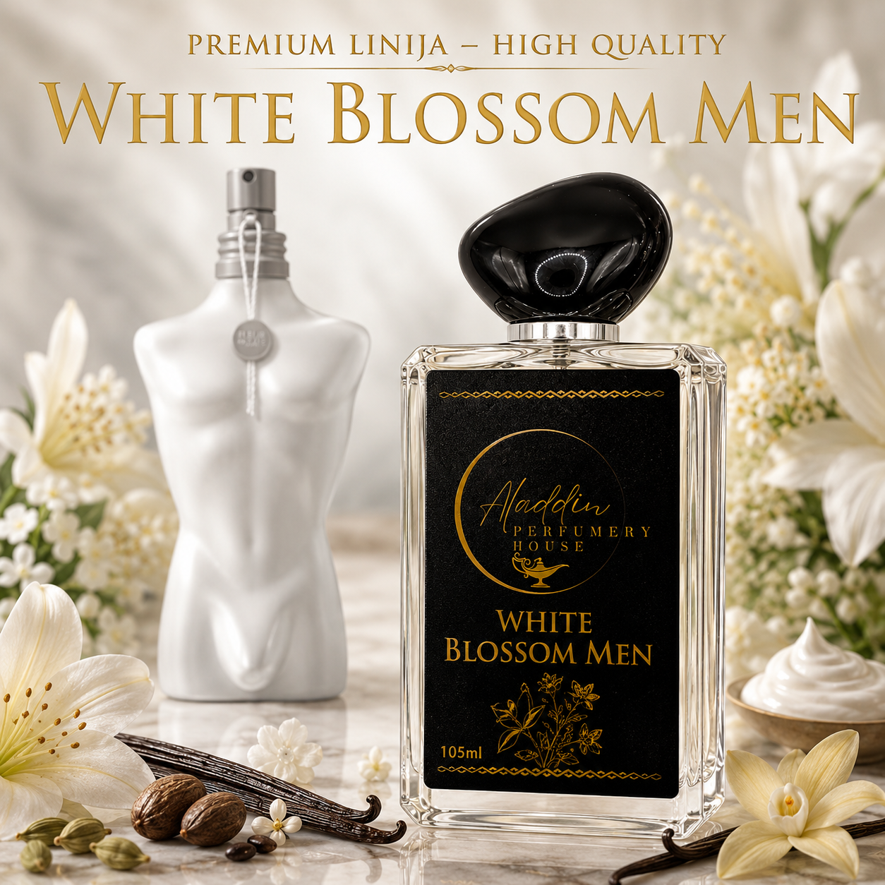 White Blossom Men inspired by Fleur du Mâle Jean Paul Gaultier_aladdin_perfumery_house_moski_parfum White Blossom Men inspired by Fleur du Mâle Jean Paul Gaultier - slika 1