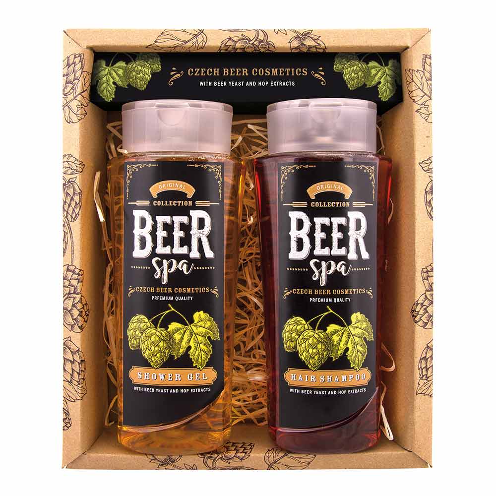 BC802210.jpg BEER SPA DARILNI SET GEL ZA TUŠIRANJE IN ŠAMPON 2×250ML | PIVSKA KOZMETIKA - slika 1